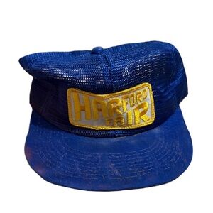 Vintage Harford Fair Patch Mesh SnapBack Hat Trucker Blue 90s K Brand